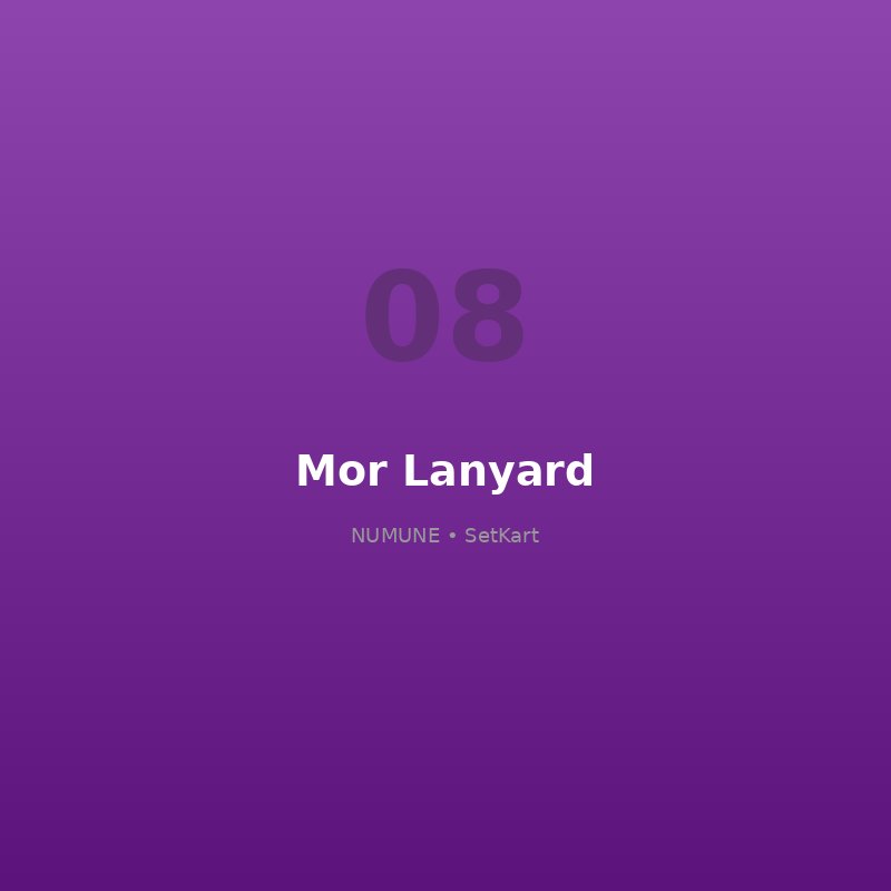 Mor lanyard numunesi - SetKart