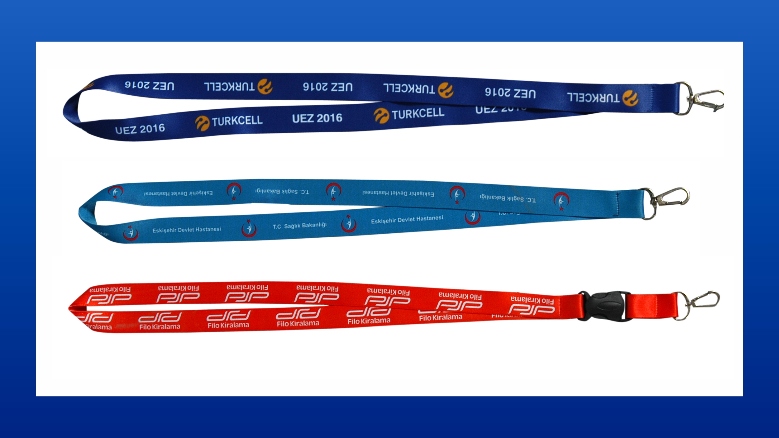 SetKart baskılı boyun askı ipi - lanyard üretimi
